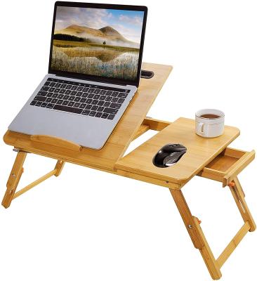 China Adjustable Laptop Bed Tray Laptop Desk Bamboo Lap Desk (Full Size) Folding TV Tray Table Tablet Lap Tray for sale