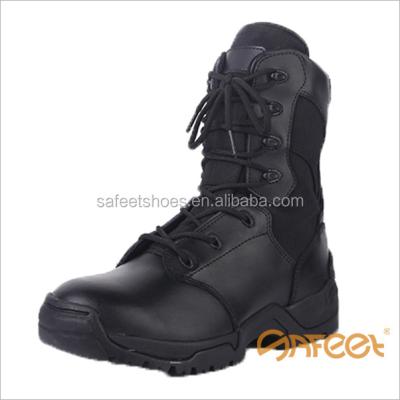 China Original Steel Toe High Quality Kick Light Black Leather Boot,Indian Army Shoes,military bota factory SA-8311 for sale