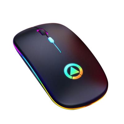 China Black Gaming BT Wireless Charging Led Mouse For Game Accessories for sale