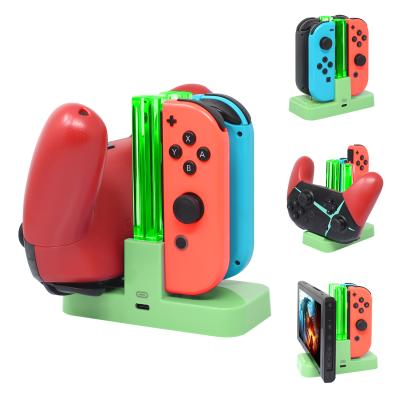 China Acrylic+plastic LED display green color portable dock charging stand for Nintendo switch/Nintendo switch lite for sale