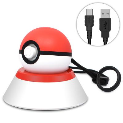 China Factory Price Fashion Round Pokeball Plus Charger Holder With Type C Cable for sale