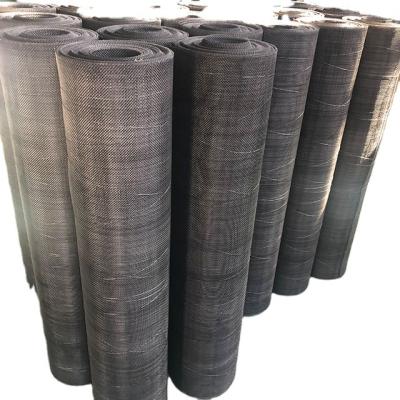 China Plain Weave 300 Micron 50 Mesh Black Yarn Fabric Extruder Screen 1m x 30m Carbon Steel Mesh Screen for sale