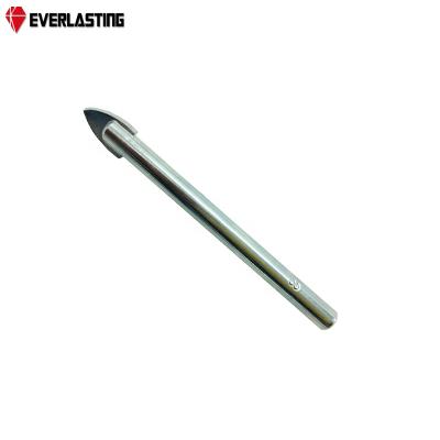 China Glass& Ceramic Tile Drilling Chrome Plated Round Carbide Single Shank Glass Drill Bit For Porcelain Tile Glass Ceramic Drilling for sale