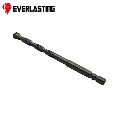 China Masonry Drilling Double R Hex Shank Sand Blasted Double Carbide Inclined Flute Masonry Drill Bits For Concrete Brick Masonry Drilling for sale