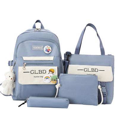 China Waterproof Function School Bag Backpack For Gir And Boys 4 In 1 Pcs Backpack Set With Gift for sale