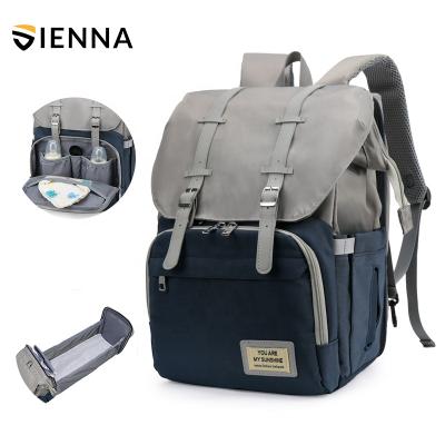 China Water Resistant 2022 High Quality Waterproof Diaper Bags For Mommy Backpack Crib OEM Customized Organizer for sale