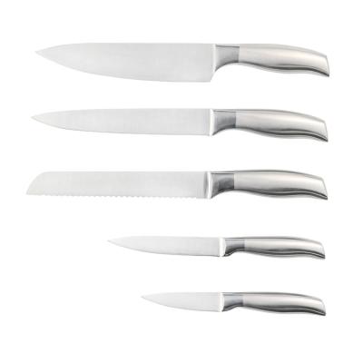 China Sustainable Chef Knife Set Professional Stainless Steel Blade Kitchen Knife Set With Hollow Handle for sale