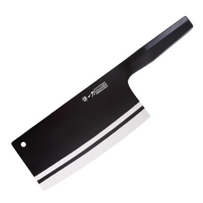 China Sustainable 8in Chinese Sharp Cutting Cleaver Knife For Kitchen With Black Oxidation Surface for sale