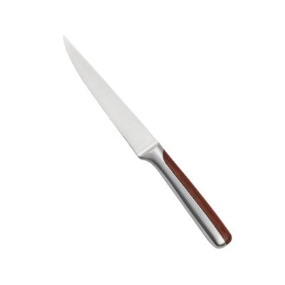 China Yangjiang Disposable 5 Inch Stainless Steel Kitchen Steak Knife With Wooden Handle for sale