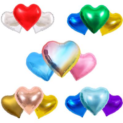 China Environmentally Friendly Wholesale 5 Inch Heart Shaped Valentine Wedding Party Decoration Aluminum Foil Balloons for sale