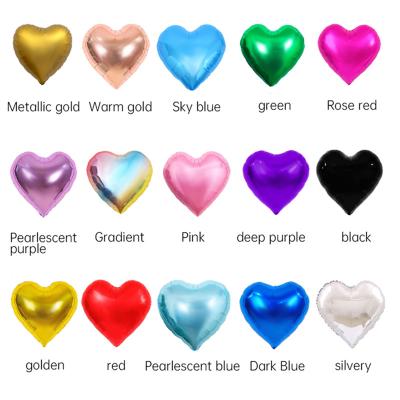 China Environmentally Friendly 10 Inch Heart Shape Foil Mylar Balloons Love Heart Foil Balloons For Bridal Shower Wedding Birthday Party Decorations for sale