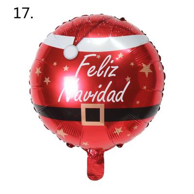 China Environmentally Friendly Wholesale 18 Inch Christmas Party Decoration  Accessories Aluminum Foil Inflatable Globos Balloon for sale