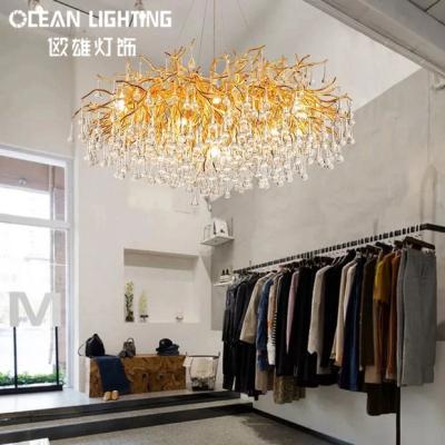 China Modern OCEAN LAMP Factory Outlet Hanging Large Pendant Light Fixtures LED Crystal Gold Metal Modern Luxurious Chandelier for sale