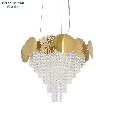 China Modern Lighting Fixtures Ocean Lighting European Popular Decorative Golden Luxury Chandelier Lamp for sale