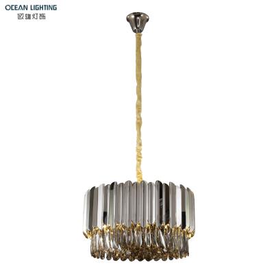 China Modern Custom Indoor Hotel Living Room Around Ceiling Lamp Crystal Chandeliers Modern Luxury LED Hanging Pendant Light for sale