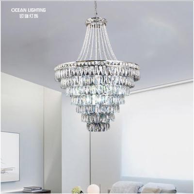 China Luxury Hanging Crystal Chandelier Hotel LED Lighting Nordic Indoor Modern Fixture Decorative Ceiling Light for sale