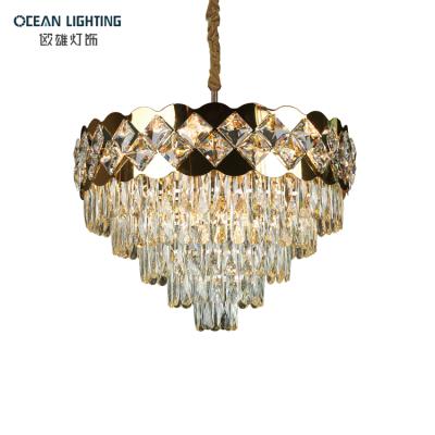 China High Ceiling Hanging Light Fixtures Crystal Chandelier For Dining Room Modern Nordic Luxury OCEAN Contemporary Hotel LAMP for sale