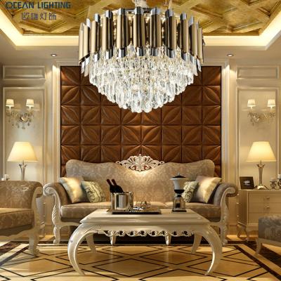 China Modern Crystal Pendant Lights Fixture Chandelier Lamp American Modern Pendant Lamparas Lighting Fixtures for sale