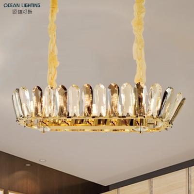 China Modern Indoor Home Decorative Fixture Hanging Luxury Modern LED Crystal Chandelier Light For Home for sale