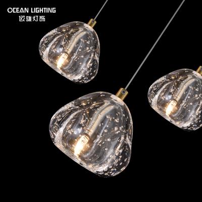 China Modern Simple Modern Round Bubble Crystal Pendant Lamp Chandelier Lighting Gold LED Ceiling Lights for sale