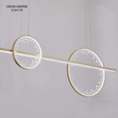 China Gold Modern Chandelier Indoor Decorative Staircase Pendant Light Way Hanging Pendant Lamp for sale