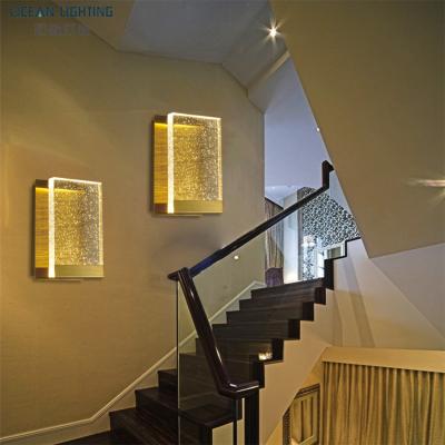 China Gold Simple Design Dedroom Wall Lamp Crystal Light Modern Luxury Indoor LED Indoor Wall Sconce for sale