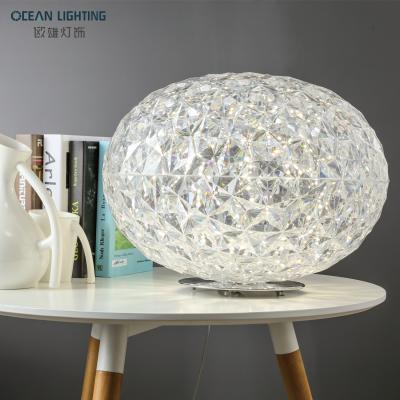 China Modern Fabric Hotel Decorative Table Lighting Bedside Study LED Crystals Table Lamps Nordic Classic Desk for sale