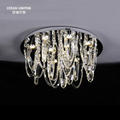 China Living Room Nordic Glass Ceiling Lights Outdoor Mounted LED Crystal Ceiling Light Hanging Decorative Fixtures for sale