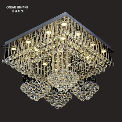 China Modern Popular Design Crystal Ceiling Lamp Indoor Decor Crystal Ceiling Lighting Fixture Modern Ceiling Lights for sale