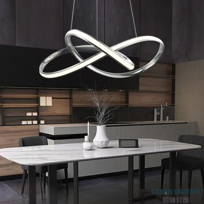 China Modern Custom Aluminum Kitchen Bedroom Hotel Silicone Siulver Modern Hanging Pendant Lights LED Chandelier Lighting for sale