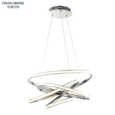 China Modern Indoor Acrylic Aluminum Hotel Bedroom Kitchen Pendant Lamp LED Chandelier Lighting Lighting for sale