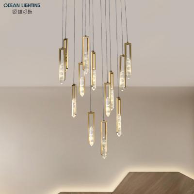 China Modern Modern Home Decor Crystal Lighting Pendant Lamp Cone Shape Chandelier for sale