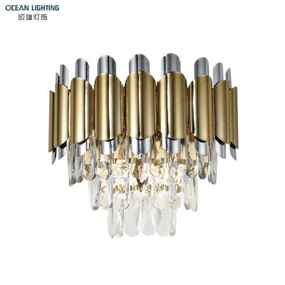 China Wholesale Modern Indoor Staircase Mounted Hotel Luxury Bedroom LED Crystal Modern Wall Light Decorative Fixtures Wall Lamps for sale