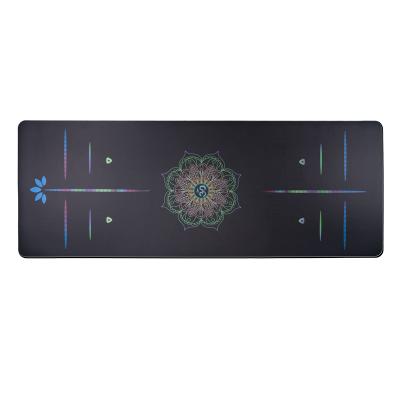 China New design printing private label black natural rubber non-slip high quality yoga mat for sale