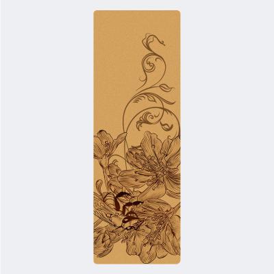 China Eco-Friendly Custom Made Yoga Mat Non-slip Natural Rubber Cork Printing Mat Printing Hot Selling Premium Yoga Mats for sale