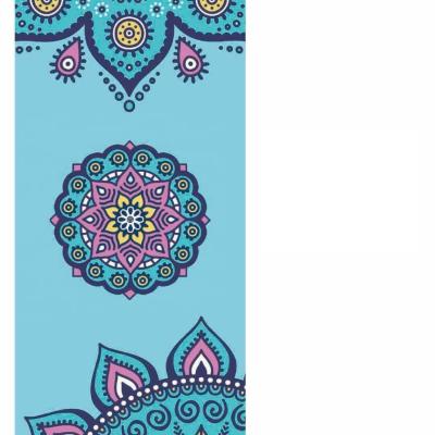 China SWEDEN custom printed suede anti-slip material rubber yoga mat customized printing yoga mat fitness suede mat for sale