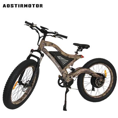 China Aluminum alloy drop boarding AOSTIRMOTOR 35mph 48v 14ah 1500w bicycle mountain tire electric motor bike diss brake folding electric bicycle for sale