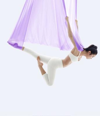 China 2000 Pounds High Capacity Silk Fabric Adult Yoga Bungee Aerial Flying Hammock Swing For Air Yoga Inversion Exercises for sale