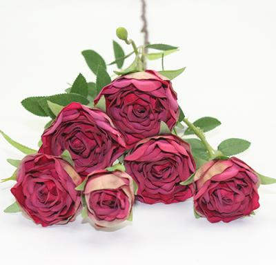 China New Six Pot/No Pot Lusia Heads Mounted Artificial Flower For Wedding Decoration for sale