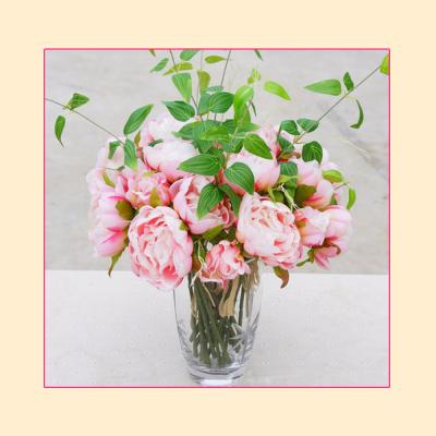 China Natual Touch Artificial Peony Artificial Flowers for Cemetery Decoration for sale