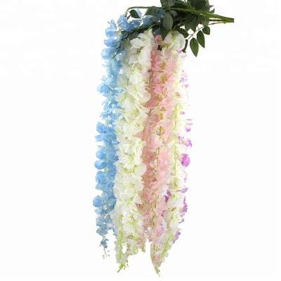 China Wisteria Artificial Twine Silk Flower Hanging Garland for Wedding Party Home Decoration for sale