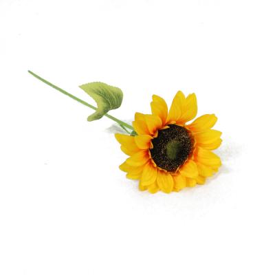 China Wholesale Wedding Decoration Events Artificial Sunflower With Stem Flower for sale