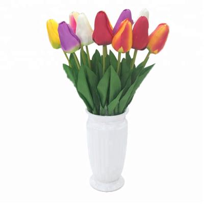 China Touch Natural Single Stem Tulip Artificial Flowers For Living Room Home Decoration for sale