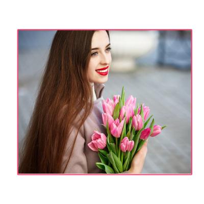 China Fashional Tianjin Lusia 7 Head Tulip Flower Tulip Wedding Decoration Bouquet Artificial Flower for sale