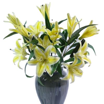 China 3D Printing Wholesale Hot Sale Artificial Flower Lily For Wedding Home Decoration for sale