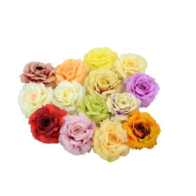 China Big Rose Flower Head Pink Flower Head For Backdrop Wedding for sale