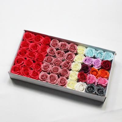 China Hot Sale Artificial Soap Essence Soap Rose Flower Head In Box For Best Valentines Gift for sale