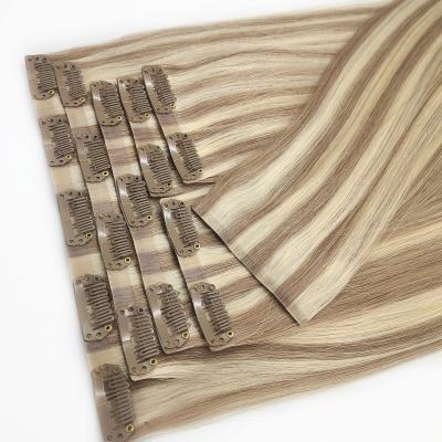 China Good Quality ISS Clip PU Remy Virgin Silky Straight High End Wave Customers European Russian Hair Extension for sale