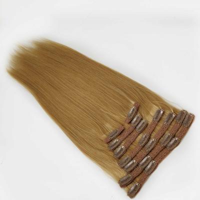 China Silky Straight Wave EXW Price 100 Hair Clips On Hair Extensions For Non Remy Hair for sale