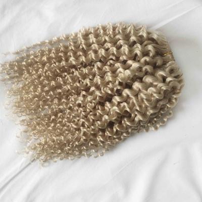 China Wholesale Full Head Double Curly Real Indian Hair Curly Curly Ins 613 Hair Clip Ins Curly Hair Extensions Manufacturer for sale